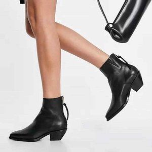 All Saints Black Ankle Boots